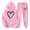 Pink, variant on UAMVSH Valentine's Sweatsuits Women 2 Piece Outfit Heart Print Pullover Hoodies and Pants Tracksuit Fall Winter Lounge Set with Pockets