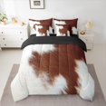 thumbnail image 2 of Castle Fairy Boys Girls Animal Cattle Print Bedding Comforter Set 7 Pieces,Western Farm Animal Full Bedding Set Lightweight,Rustic Vintage Aesthetic Fitted Sheet Flat Sheet,Super Cozy Room Decor, 2 of 8