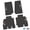 Black w/ Orange & White insert, variant on Flextread Floor Mats for 14-18 Jeep Wrangler JKU 4-Door - Mopar Licensed Factory Fit - Pink w/ Jeep Wave & Wheel Insert - 100% Made in USA