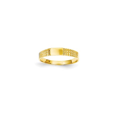 - 14k Yellow Gold Baby Signet Wedding Ring Band Size 3.25 Fine Jewelry For Women Gift Set