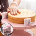 thumbnail image 5 of 4 Pack 2.1×1.8 Inch DIY Cake Slicer Adjustable 5 Layers Leveler Slicer Cake Layer Slicer for Bread Toast Cake Kitchen Fixer Tool (Green and Pink), 5 of 5