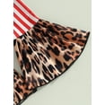 thumbnail image 7 of Independence Day Toddler Baby Girls Suits Tie-Up Halter Neck Tank Tops Stars Stripe Leopard Print Flare Pants Headband 3Pcs Set, 7 of 7