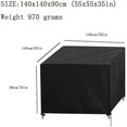 thumbnail image 2 of Terrace Furniture Cover Furniture Cover Waterproof Table Chair Cover 420d Square, 2 of 5