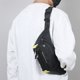 thumbnail image 5 of Mochila de hombro en el pecho de hombre con bandolera cruzada | Nailon impermeable, diseño ligero, puerto para auriculares | Mochila de mensajería deportiva multifuncional al aire libre | 13,4"x5,5", 5 of 6