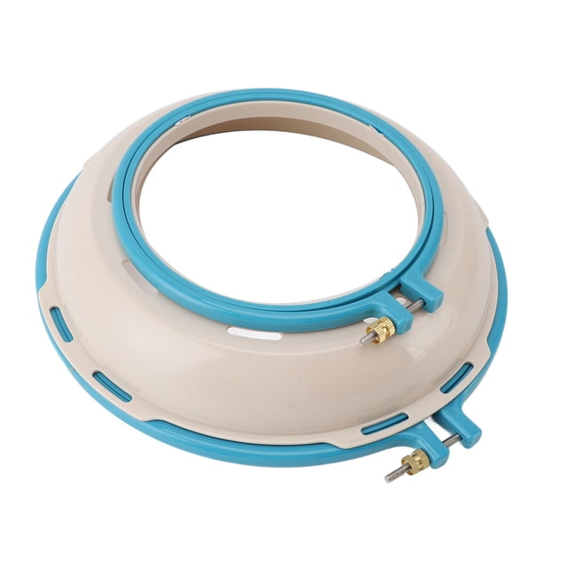 Round Embroidery Hoop, Round Embroidery Frame Dual Sided Cross Stitch Hoop with Secure Clamp Design for Craft Ergonomic Tabletop Embroidery Holder for Embroidery Quilting