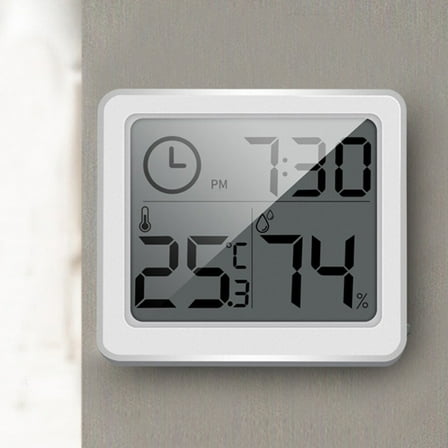 GOOHOCHY 2 Pcs Bedroom Electronic Thermometer Practical Thermometer 8.1X7.1 Cm White