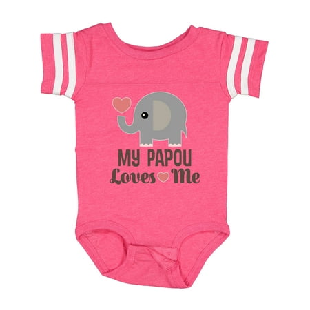 

Inktastic My Papou Loves Me Gift Baby Boy or Baby Girl Bodysuit