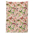 thumbnail image 3 of Ambesonne Nature Tablecloth Rectangular Table Cover, Butterflies Shamrocks, 60"x90", Lime Green Pale Pink, 3 of 4