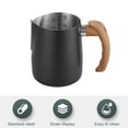 thumbnail image 3 of Milk Frothing Pitcher 600ml/1000ml Latte Art Cup Stainless Steel Latte Jug Thickened Espresso Milk Frothing Cup with Handle for Home, 3 of 8