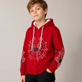 thumbnail image 4 of bravefron Boys Girls Print Hooded Zip Sweatshirt Cozy Jacket Long Sleeve Top for Fall Unisex Kids, 4 of 5