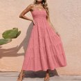 thumbnail image 2 of CIENVNSTG Women's Spaghetti Strap Maxi Dress Summer Sleeveless Dress Casual Boho Tube Top Backless Flowy Long Dresses Pink XL, 2 of 6
