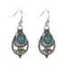 thumbnail image 2 of Pendientes para mujer, regalos para mujer, estilo bohemio europeo y de moda, pendientes de moda con colgante hueco de turquesa., 2 of 5
