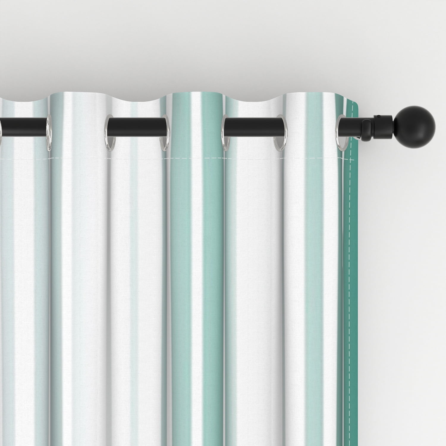 Lfeey Blackout Curtains 84 inches Long, Striped Printed Curtains for Bedroom, Insulated Lined, 42x84 inch, Loden Green, 2 Panels