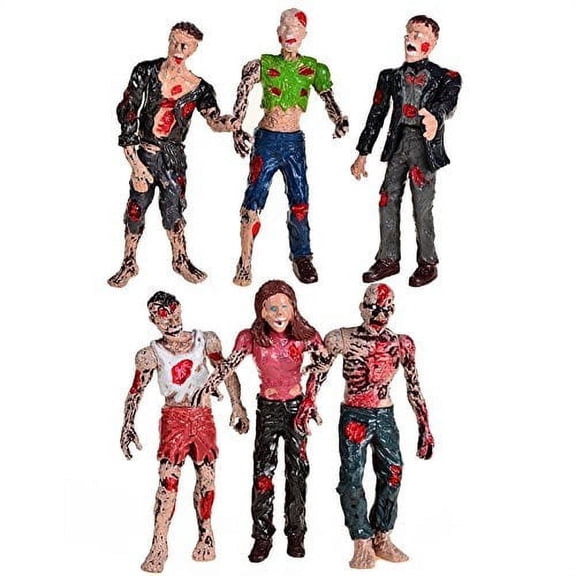 BOHS Zombie Action Figures Gift Package - Scary Toys for Boys and Girls - 4 Inches - Pack of 6