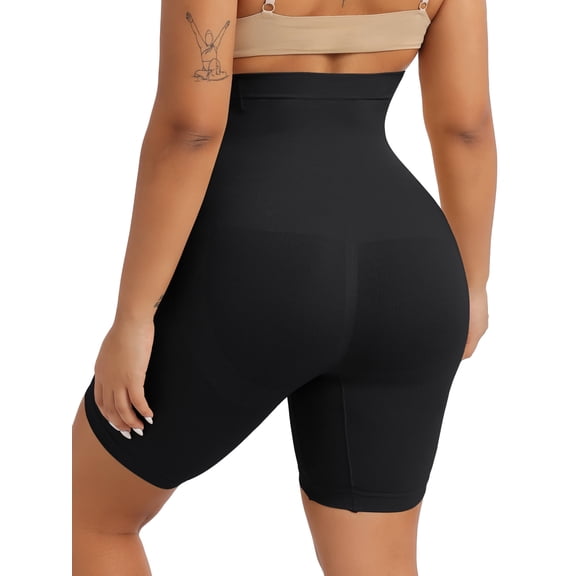 ANYFIT WEAR Women's Plus Size Shapewear Tummy Control High Waisted Body Shaper Shorts Girdles Thigh Slimmer