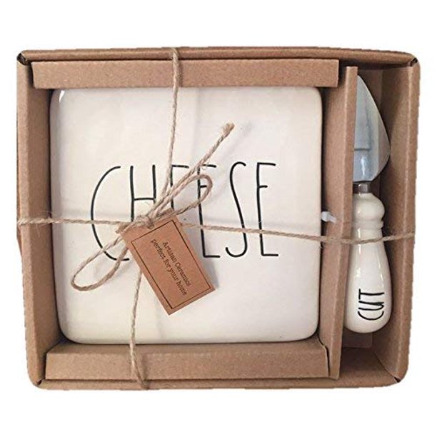 Rae Dunn Cheese Plate and Knife By Magenta
