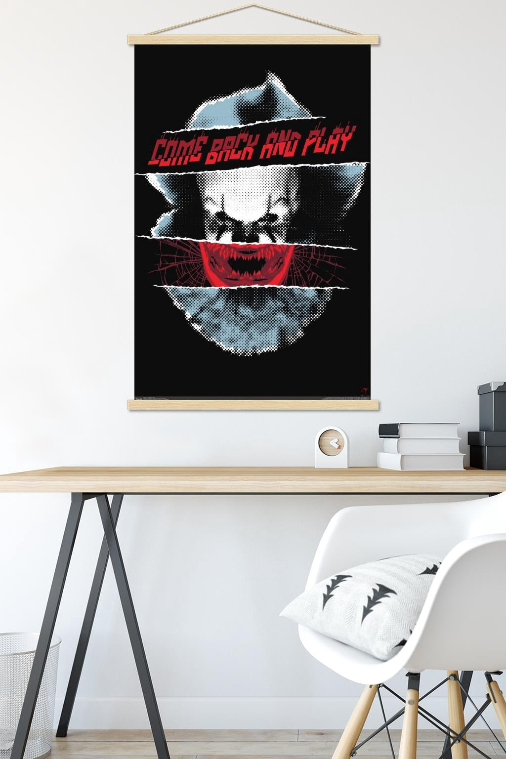 IT: Chapter 2 - Play Wall Poster with Wooden Magnetic Frame, 22.375" x 34"