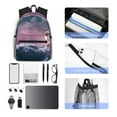 thumbnail image 6 of Gaeub Boat Lighthouse Storm Waves School Backpack Waterproof Bookbag for Men Women College High School Bags, 6 of 8