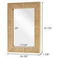 thumbnail image 5 of Alieon Wooden and Rattan Mirrors, Boho Rectangle Wall Mirror for Living Room, Bedroom, 37.8'', 5 of 6