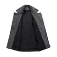 thumbnail image 2 of Chaqueta de cuero con cuello vuelto para hombre, color negro vintage, 2 of 6