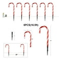 thumbnail image 3 of 6 Pack Large Candy Cane Lights, Durable Plastic Lawn Stakes for Holiday Yard Decor, Bright Red & White Indoor Outdoor Christmas Decoration, 3 of 8