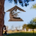 thumbnail image 3 of Comedero para pájaros de madera al aire libre, casa para pájaros, comedero para pájaros, dispensador colgante impermeable para exteriores, comedero para pájaros salvajes, colgante para, 3 of 5