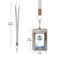 thumbnail image 3 of PU Leather Badge Holder ID Badge Holder with Lanyard for Cards & Credentials Gorgeous Colors Butterfly, 3 of 6