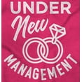 thumbnail image 2 of Under New Management Newlywed Bride Unisex Plus Fleece Graphic Sweatshirt Brisco Brands 2X, 2 of 5
