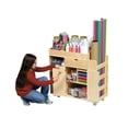 thumbnail image 4 of Guidecraft Guidecraft Art Activity Cart - Rolling Wooden Storage Cabinet and Shelves with Caster Wheels; Arts and Crafts Supply; Classroom Furniture, 4 of 6