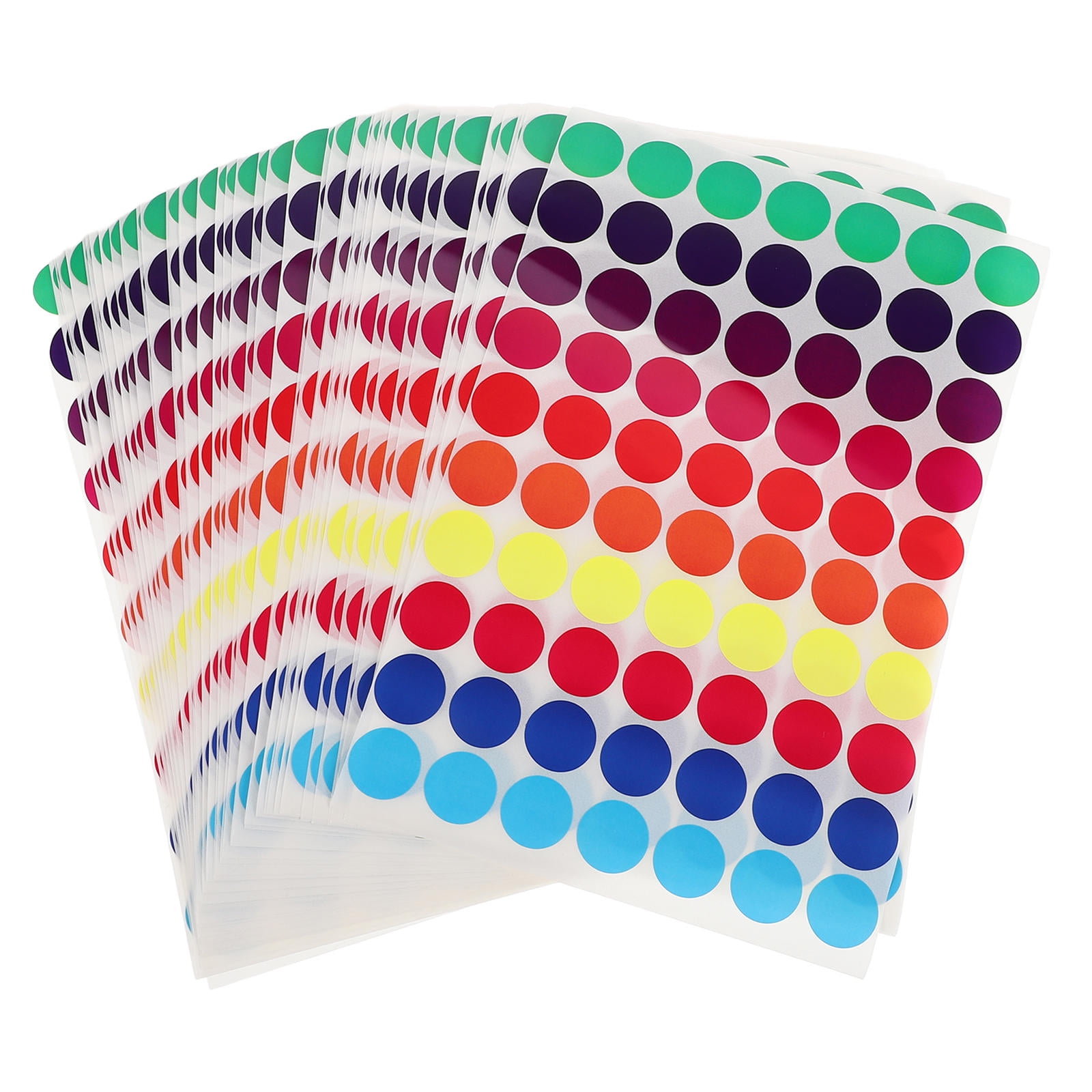 UPOUART 50Pcs Small Multi Color Round Stickers Writable Paper Labels for Office Use
