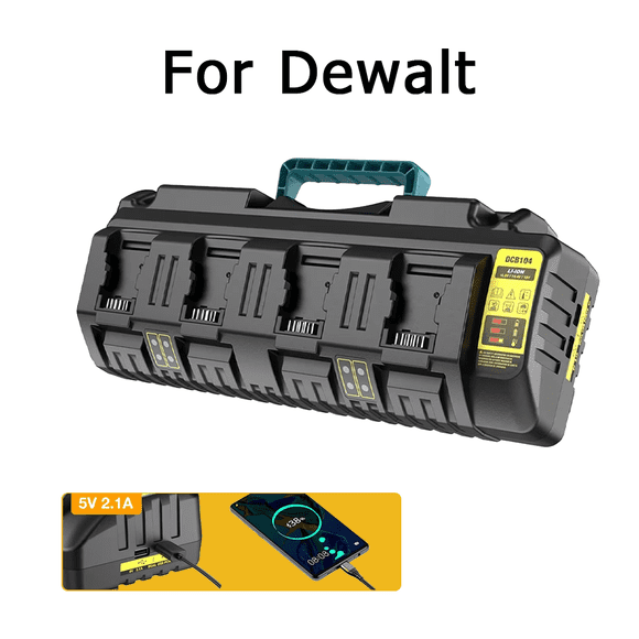 DCB104 Replacement for Dewalt Battery Charger Station 20V,Compatible with Dewalt 12V 20V Max Lithium Battery DCB120 DCB127 DCB112 DCB115 DCB118 DCB107 DCB105 DCB102