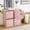 Pink, variant on 6-Pack Fabric Storage Bins with Faux Leather Handles, Foldable Cube Organizer Baskets for Shelves Closet, Collapsible Storage Boxes for Clothes Toys