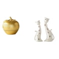 thumbnail image 1 of Figura decorativa moderna de resina con forma de pareja de gatos, estatua de animal de fruta sencilla para mesa, estantería, comedor, dormitorio, ofic, 1 of 8