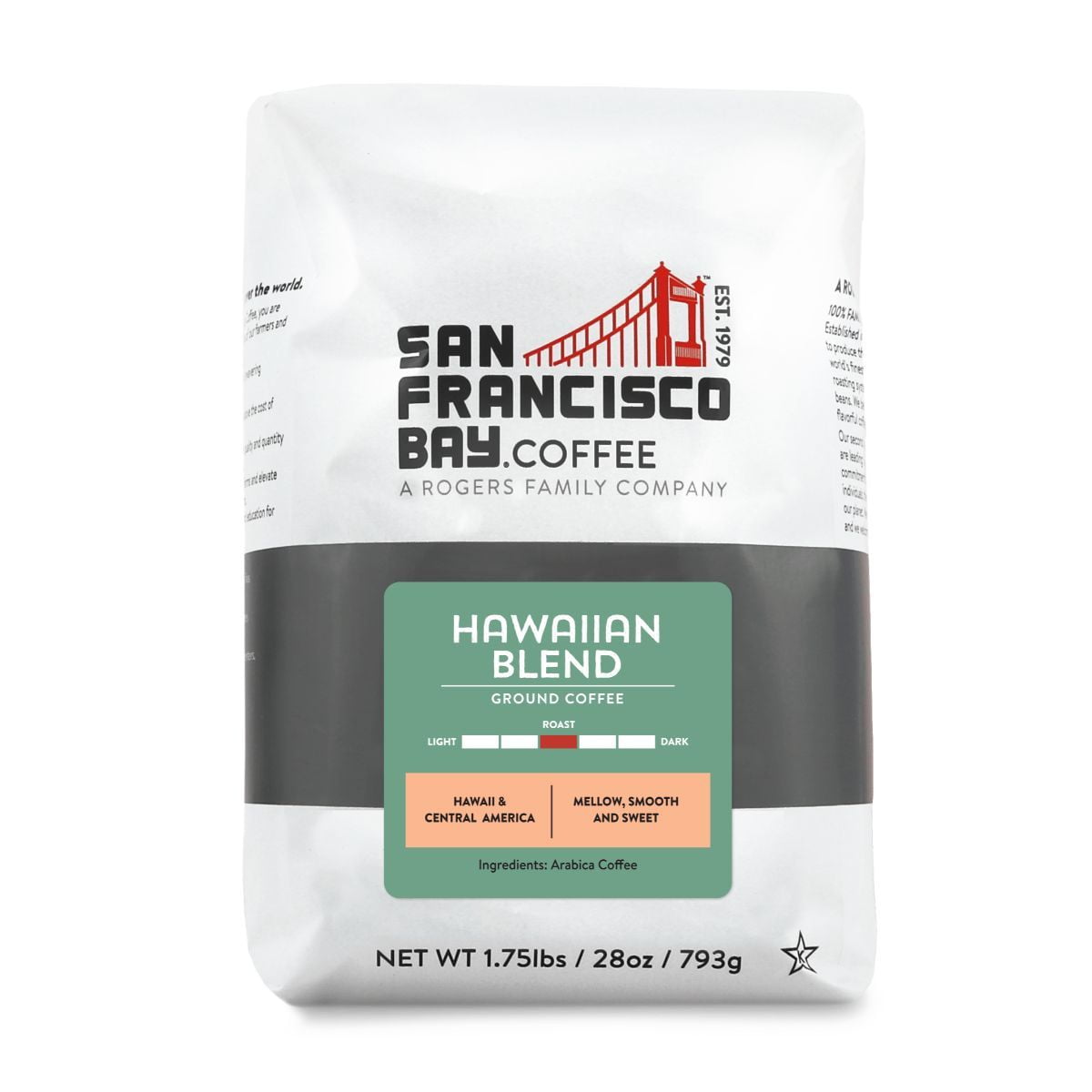 Hawaiian Blend, Ground, 28 oz Bag