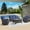 Navy, variant on PARKWELL 4 Pieces Outdoor Patio Furniture Set Wicker Rattan Swivel Glider Chairs Cushioned Sofa Dining Table All-Weather Conversation Sectional with Anti-Slip Cushions for Balcony