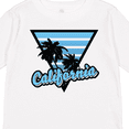 thumbnail image 4 of Inktastic California with Triangle and Palm Trees in Blue Boys or Girls Long Sleeve Toddler T-Shirt, 4 of 5
