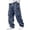 Royal Blue#001, variant on Vxararl Men Street‑Style Corduroy Cargo Pants, Wide Leg Loose Trousers, Elastic Drawstring Waist Multi‑Pocket Casual Pants for Outdoor Activities White 3xL
