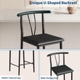 thumbnail image 3 of QinaQin Bancos altos de 25 pulgadas con respaldo, asiento tapizado en piel sintética y patas metálicas, ideales para cocina, cafetería o comedor, 3 of 6