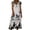 B White, variant on Summer Dresses for Women Crewneck Sleeveless Floral Printed Midi T Shirt Dress Casual Beach Holiday Boho Sundress S-2XL