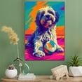 thumbnail image 2 of Tibetan Terrier Dog Volleyball Art Stretched Canvas Size 8x12 – Tibetan Terrier Dog Playing Volleyball Wall Art, Dog Lover Canvas, Sports Theme Decor for Living Room, 2 of 5