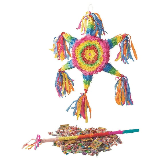Fun Express Assorted Colors Asymmetrical Birthday Pinatas, 210 Count