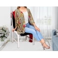 thumbnail image 2 of HAPPY BAY Women's Viscose Summer Beach Plus Size Open Front Kimono Beachwear Duster Cardigan M Ash_AB913, 2 of 4