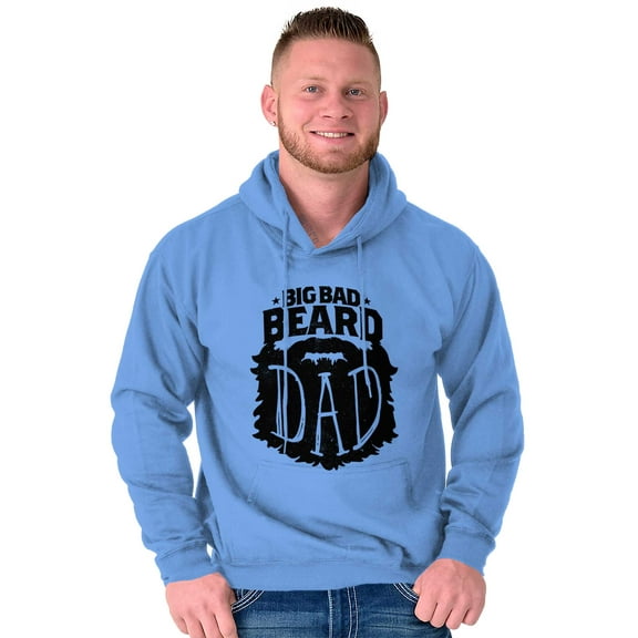 Big Bad Beard Dad Fathers Day Gift Men's Big & Tall Graphic Hoodie Brisco Brands 2X
