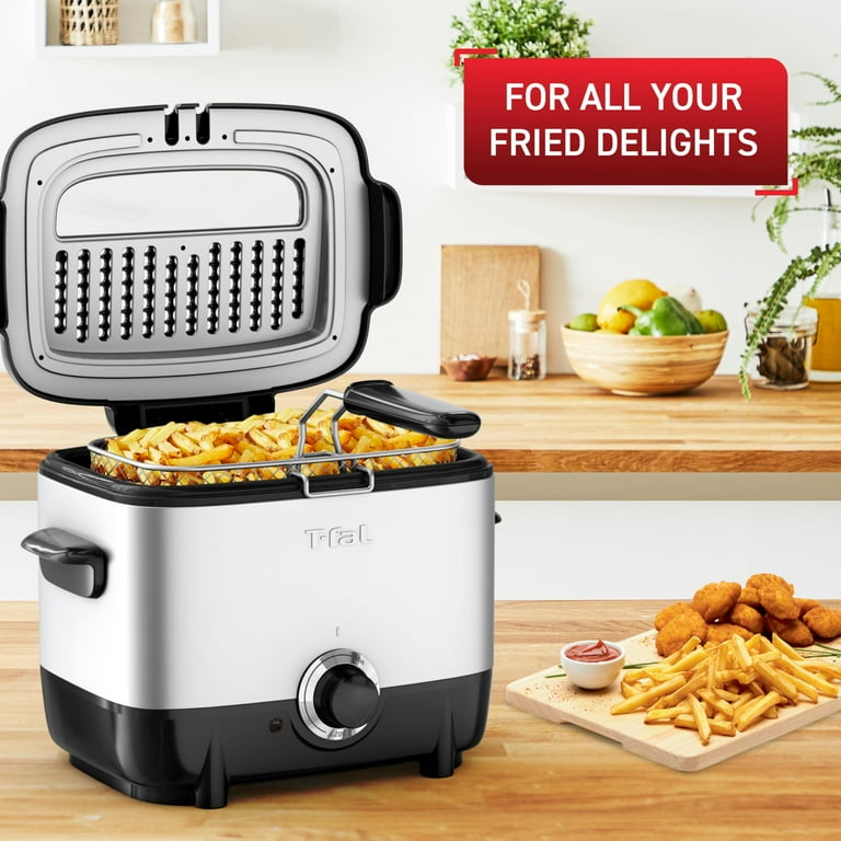 T−FAL FV2693J0 T-fal Mini Deep Fryer, Stainless Steel Deep Fryer with