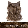 thumbnail image 2 of Transparent Invisible Wire NO Clip in Hair Extensions Straight Wavy Curly Synthetic Hair, 2 of 5