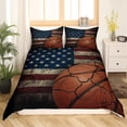 thumbnail image 2 of Funda Nórdica Bandera para Niños, Juego de Cama Baloncesto King Size, Juegos Deportivos Retro, 2 of 5