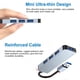 thumbnail image 3 of 2013U 4-en-1 USB Hub Splitter Adaptador USB 3.0 de múltiples puertos con USB3.0 * 1 + USB2.0 * 3 Ext Tomshoo Gris, 3 of 7