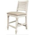 thumbnail image 2 of Suga 24 Inch Counter Height Chair, Set of 2, Turned Legs, Ivory Pine Wood- Saltoro Sherpi, 2 of 5