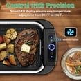 thumbnail image 3 of Techwood Indoor Smokeless Barbecue Grill, 1500W Electric Grill, Non-Stick Plates, Dishwasher-Safe, Black, 3 of 7