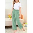thumbnail image 4 of KISSMODA Girls Casual Pants High Waist Wide Leg Flowy Loose Long Trousers 4-14 Years, 4 of 4